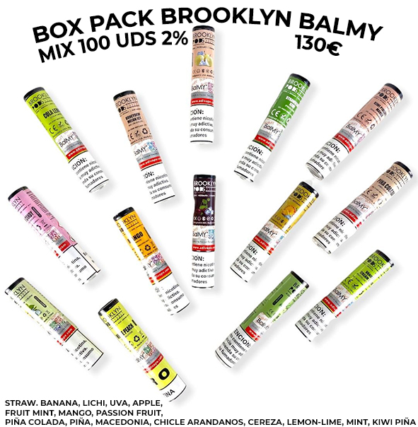 BOX PACK 100UDS BROOKLYN BALMY 2%