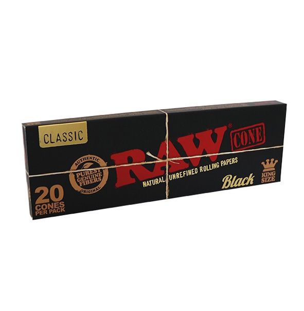 RAW CONE BLACK 20UDS (1X5)