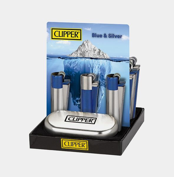 CLIPPER BANDEJA METAL BLUE AND SILVER  1X12