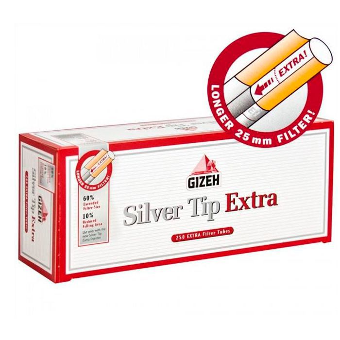 GIZEH SILVER TIP EXTRA 250 1X4 (1X40)